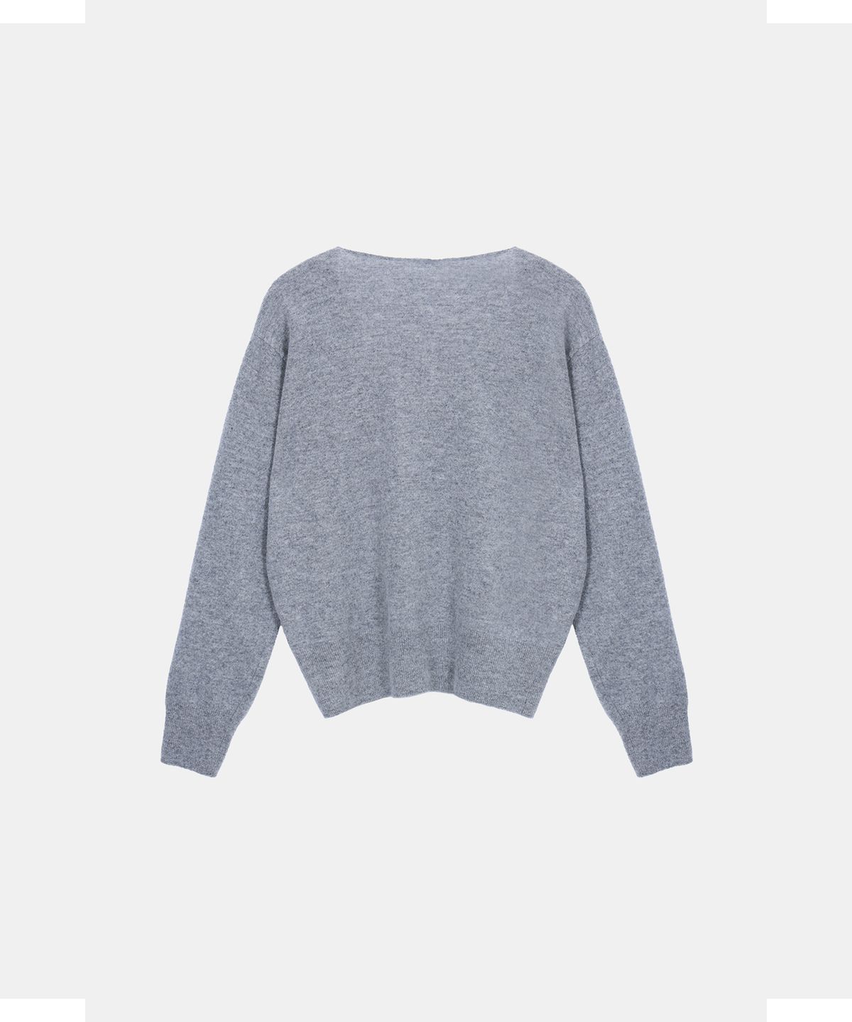 포에트서울(POETSEOUL) SIGN V-NECK KNIT_melange gray