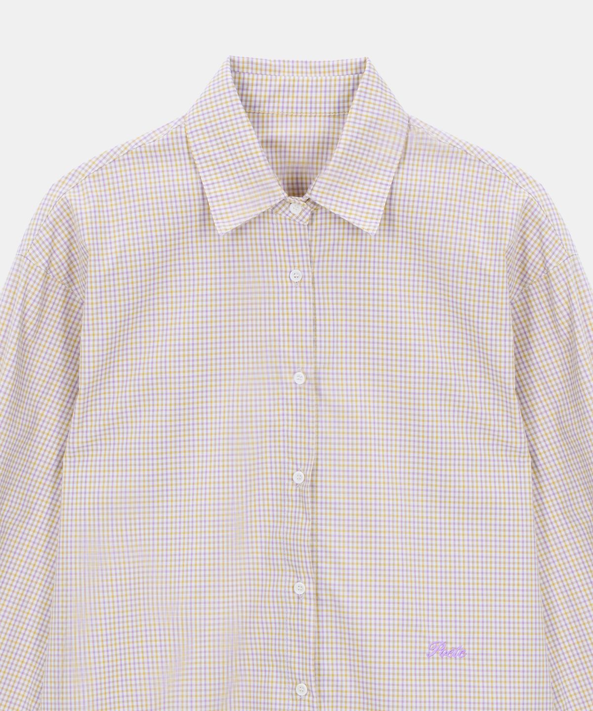포에트서울(POETSEOUL) BLEND CHECK SHIRT_purple