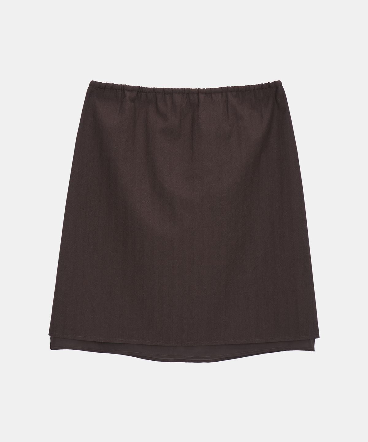 포에트서울(POETSEOUL) HERRINGBONE VEIL SKIRT_brown