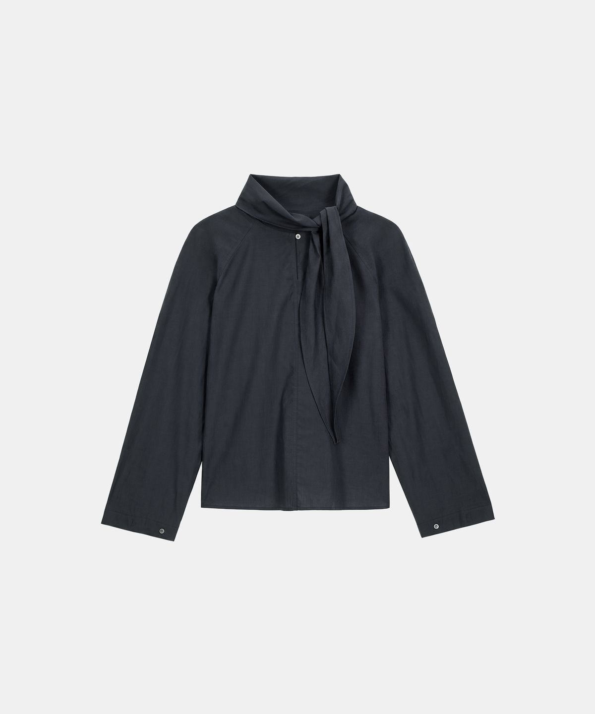 포에트서울(POETSEOUL) DOUBLE TIE BLOUSE_dark grey