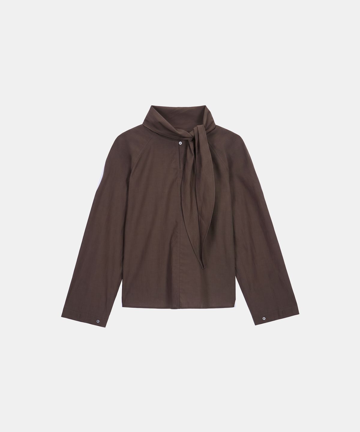 포에트서울(POETSEOUL) DOUBLE TIE BLOUSE_brown