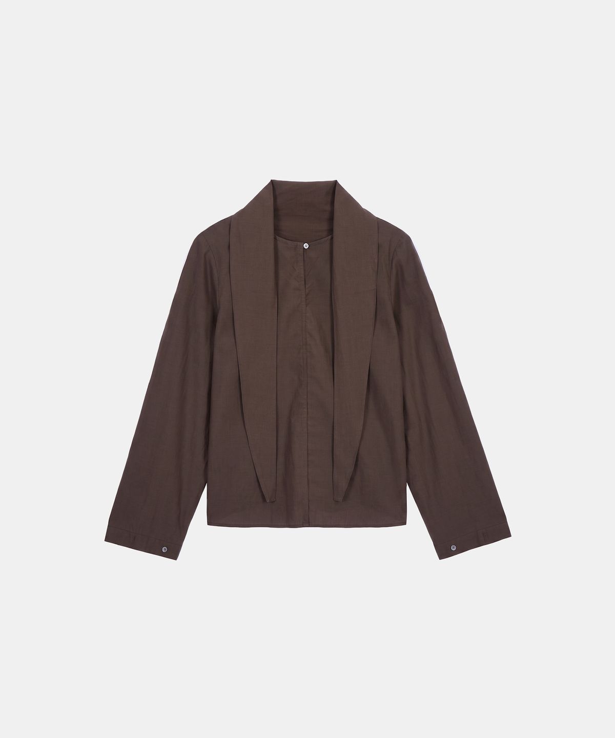 포에트서울(POETSEOUL) DOUBLE TIE BLOUSE_brown