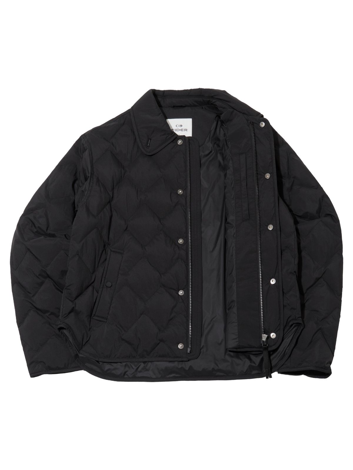 아이더(EIDER) THERMOLOCK (써모락) 여성 슬림 블렌드 패딩 셔켓_Black