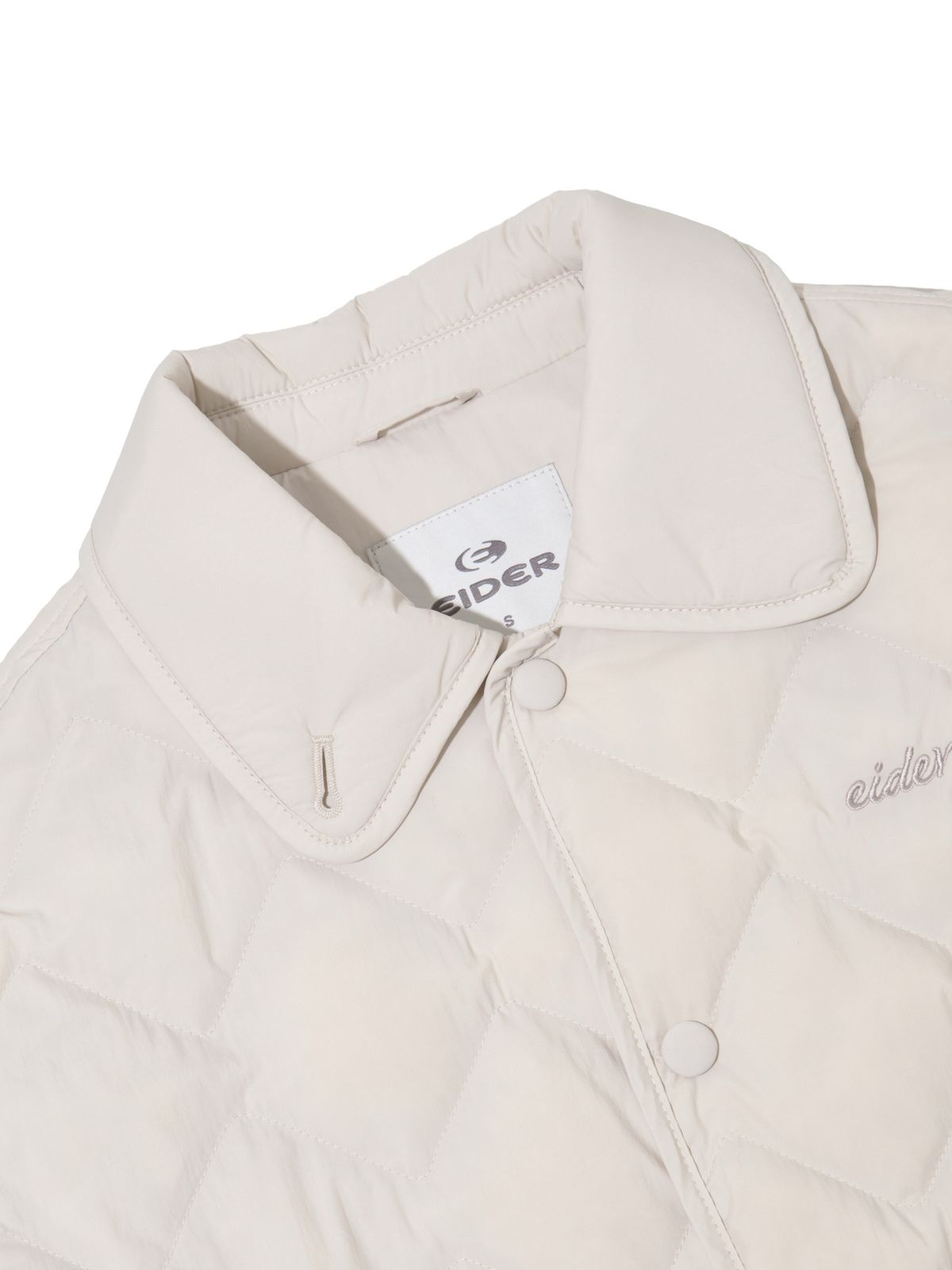 아이더(EIDER) THERMOLOCK (써모락)  여성 슬림 블렌드 패딩  셔켓_OATMEAL