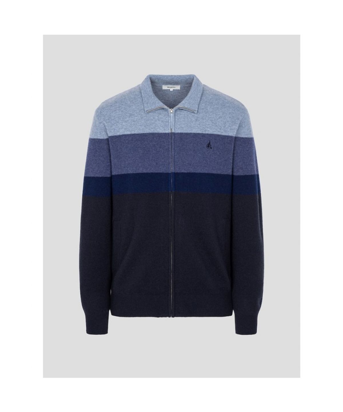 빈폴 멘(BEANPOLE MEN) 컬러블럭 집업 카디건  스카이 블루