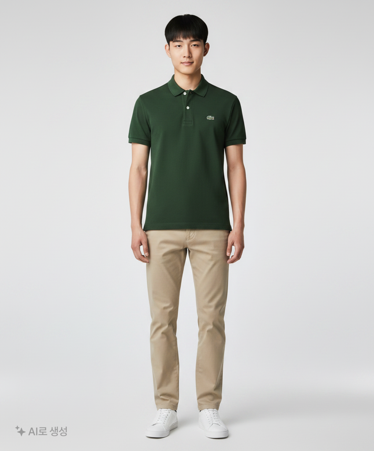 라코스테(LACOSTE) 남성 프렌치 레귤러핏 베이직 반팔 폴로 [그린] S