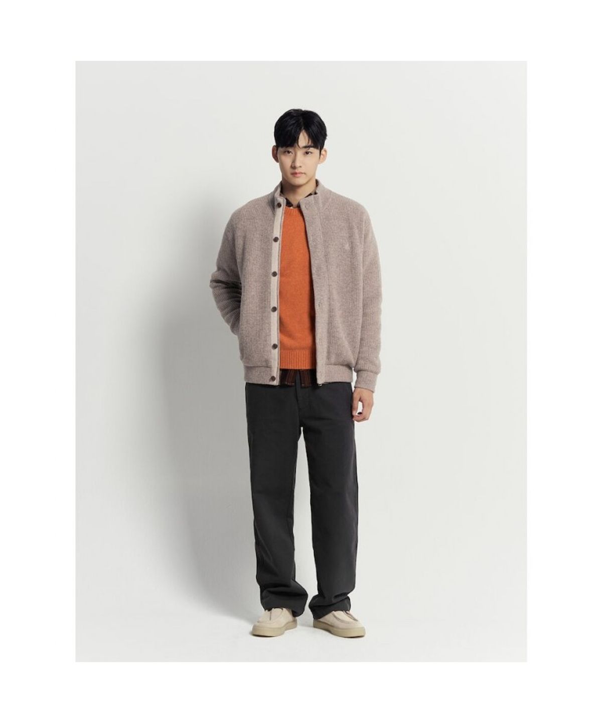 빈폴 멘(BEANPOLE MEN) 방풍안감 카디건  베이지