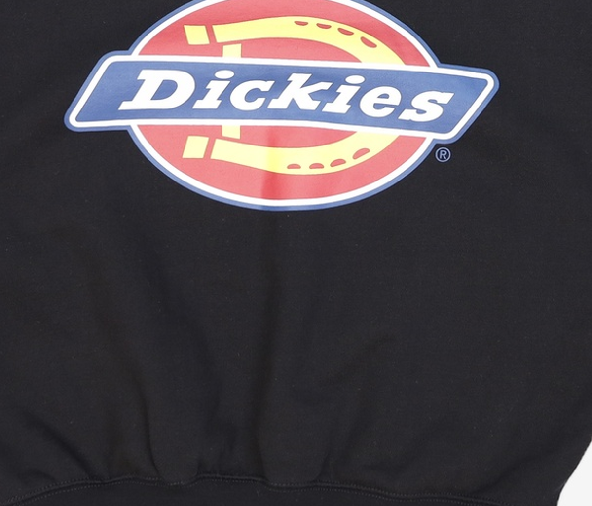 디키즈(DICKIES) 아이코닉 로고 크롭 스웨트셔츠 Black S