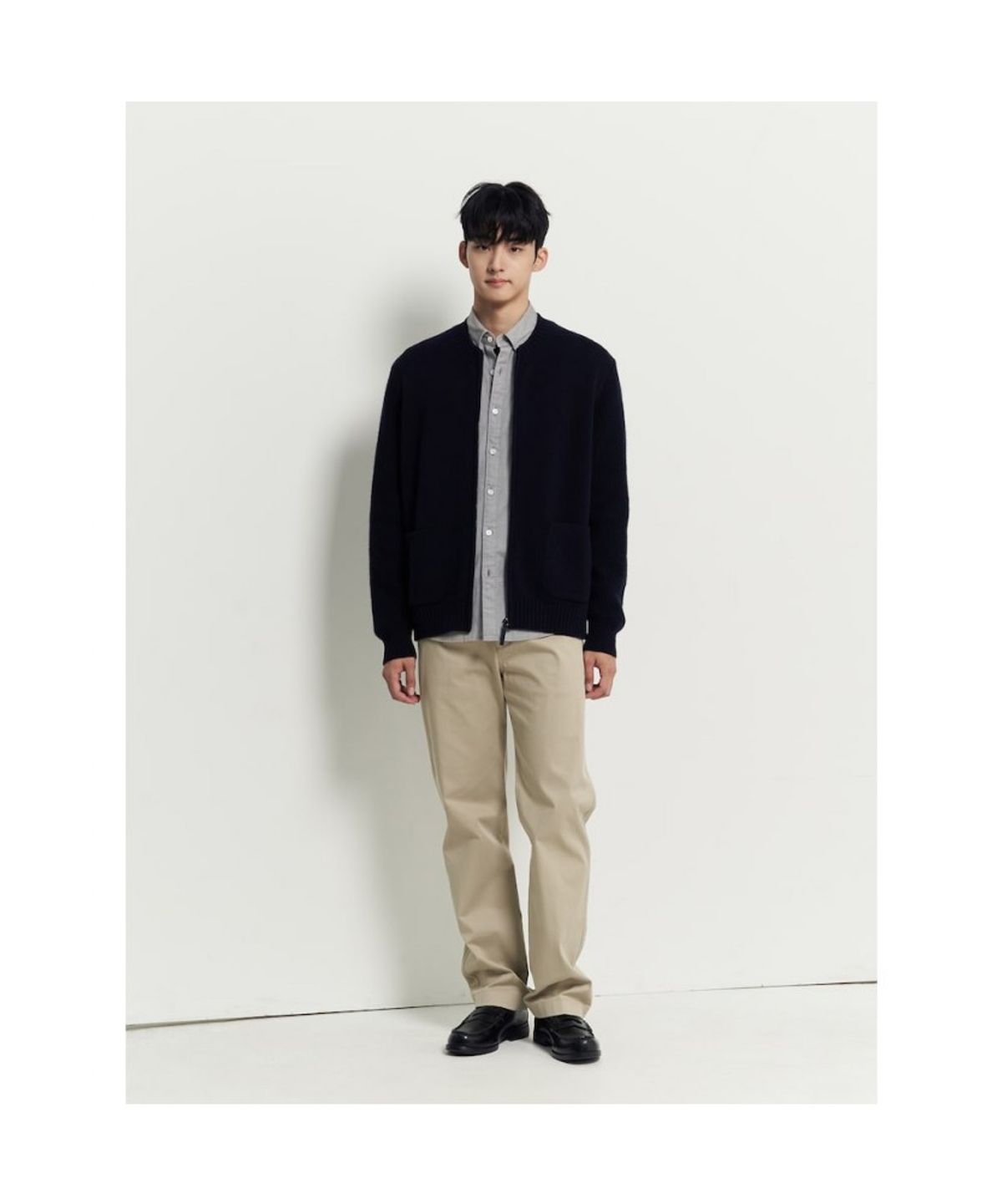 빈폴 멘(BEANPOLE MEN) 브러쉬드 헤링본 셔츠  그레이