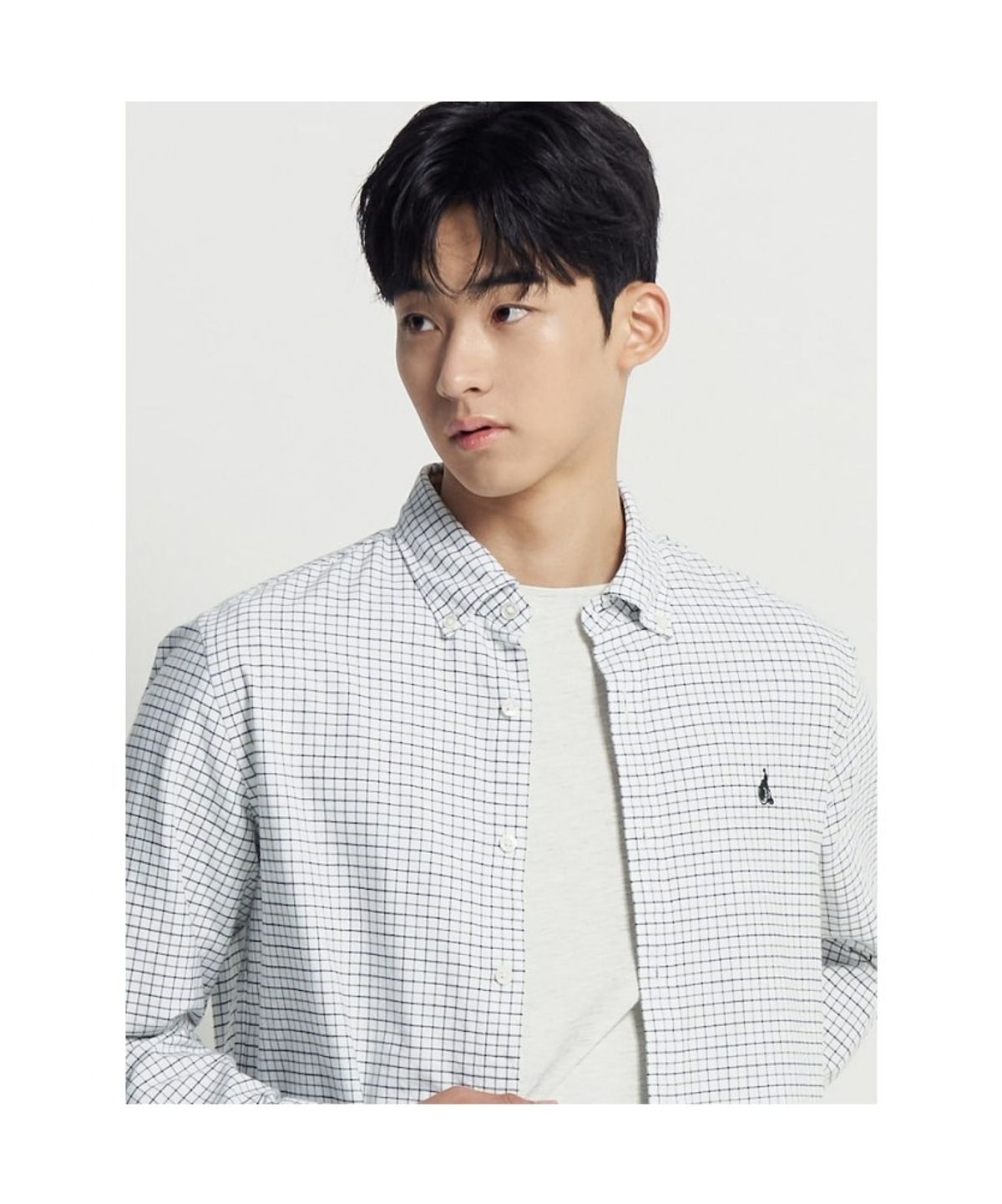 빈폴 멘(BEANPOLE MEN) 브러쉬드 윈도우 체크 셔츠  그린
