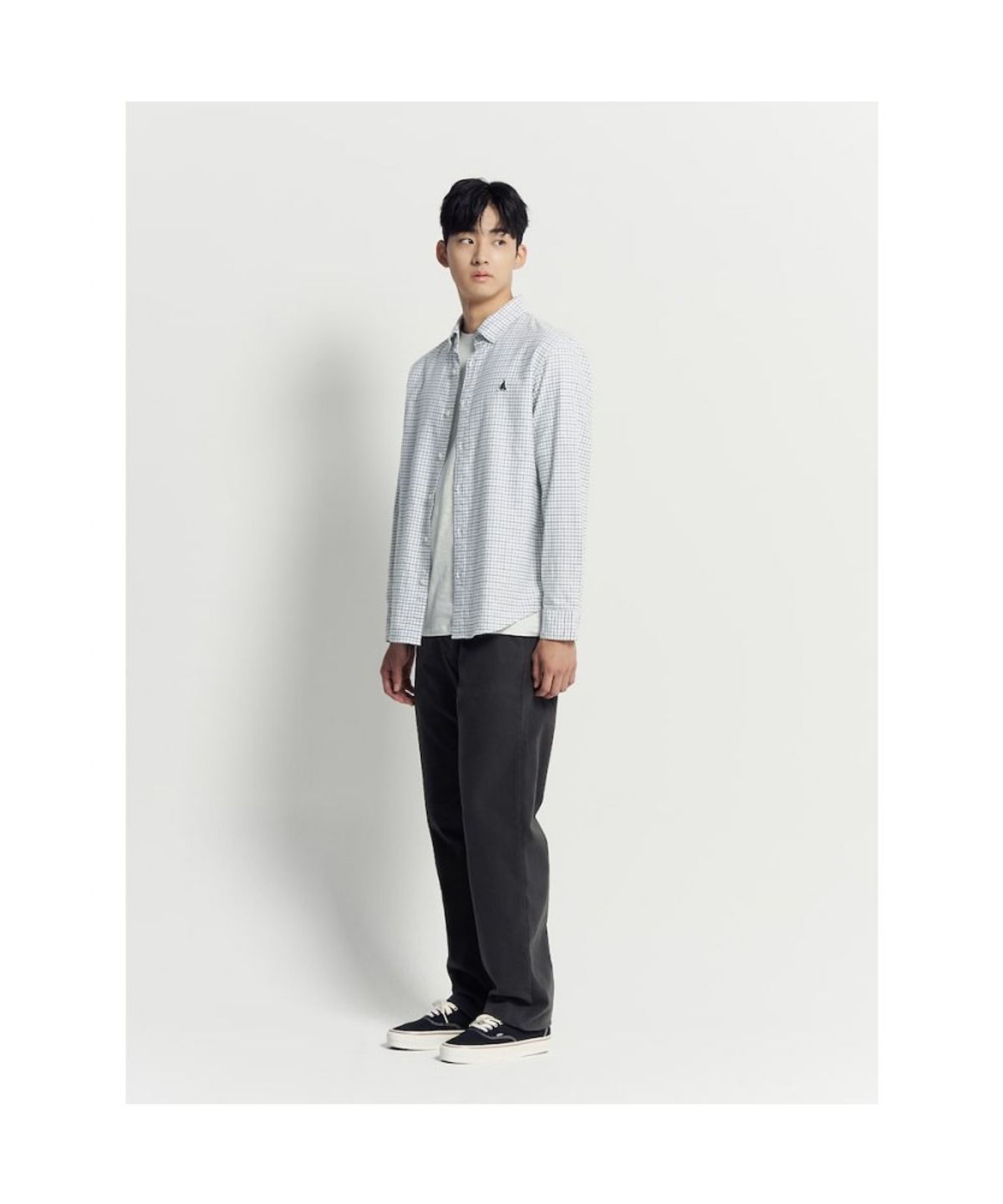 빈폴 멘(BEANPOLE MEN) 브러쉬드 윈도우 체크 셔츠  그린