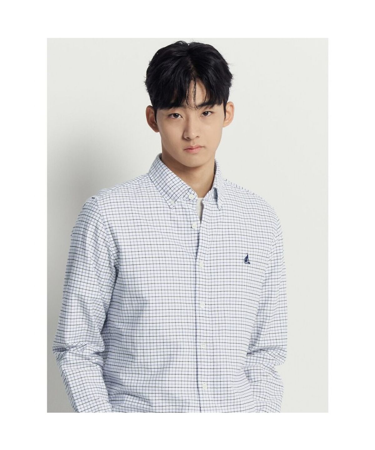빈폴 멘(BEANPOLE MEN) 브러쉬드 윈도우 체크 셔츠  라벤더