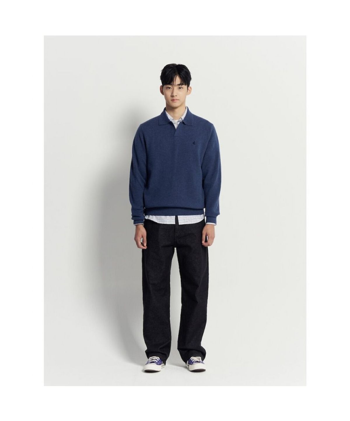 빈폴 멘(BEANPOLE MEN) 브러쉬드 윈도우 체크 셔츠  라벤더