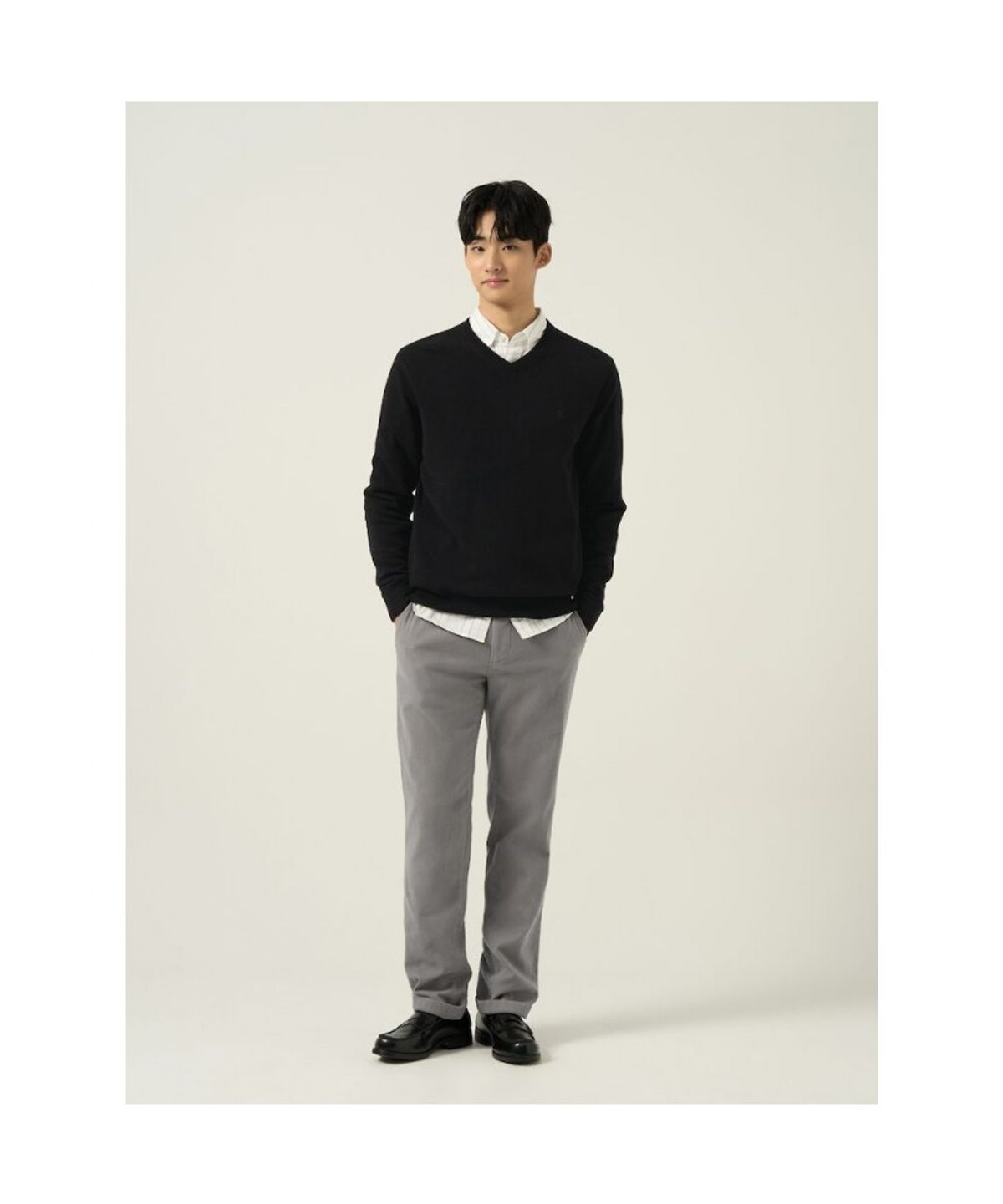빈폴 멘(BEANPOLE MEN) 몰스킨 스탠다드핏 팬츠  그레이