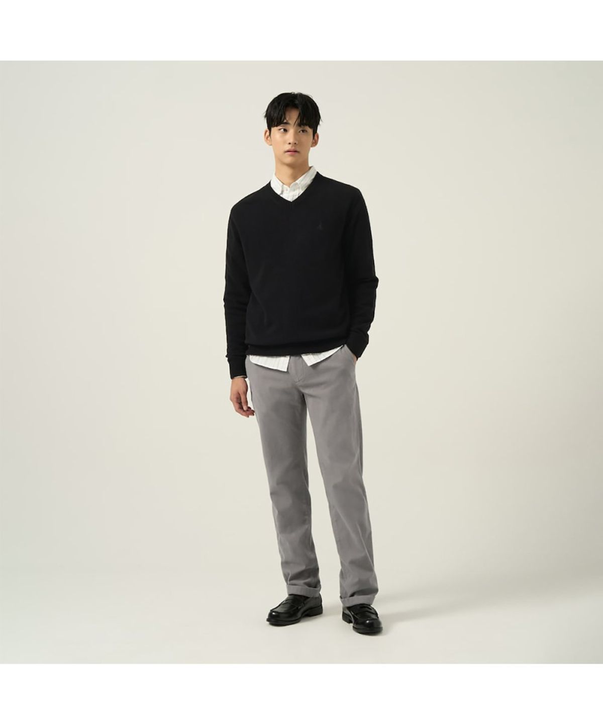 빈폴 멘(BEANPOLE MEN) 몰스킨 스탠다드핏 팬츠  그레이
