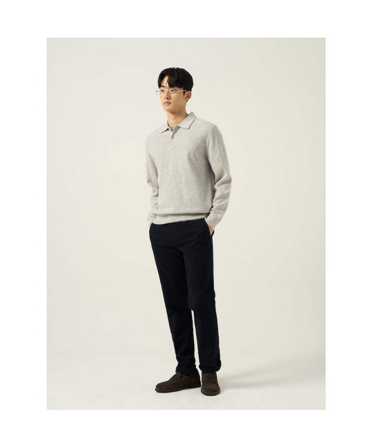 빈폴 멘(BEANPOLE MEN) 몰스킨 스탠다드핏 팬츠  네이비