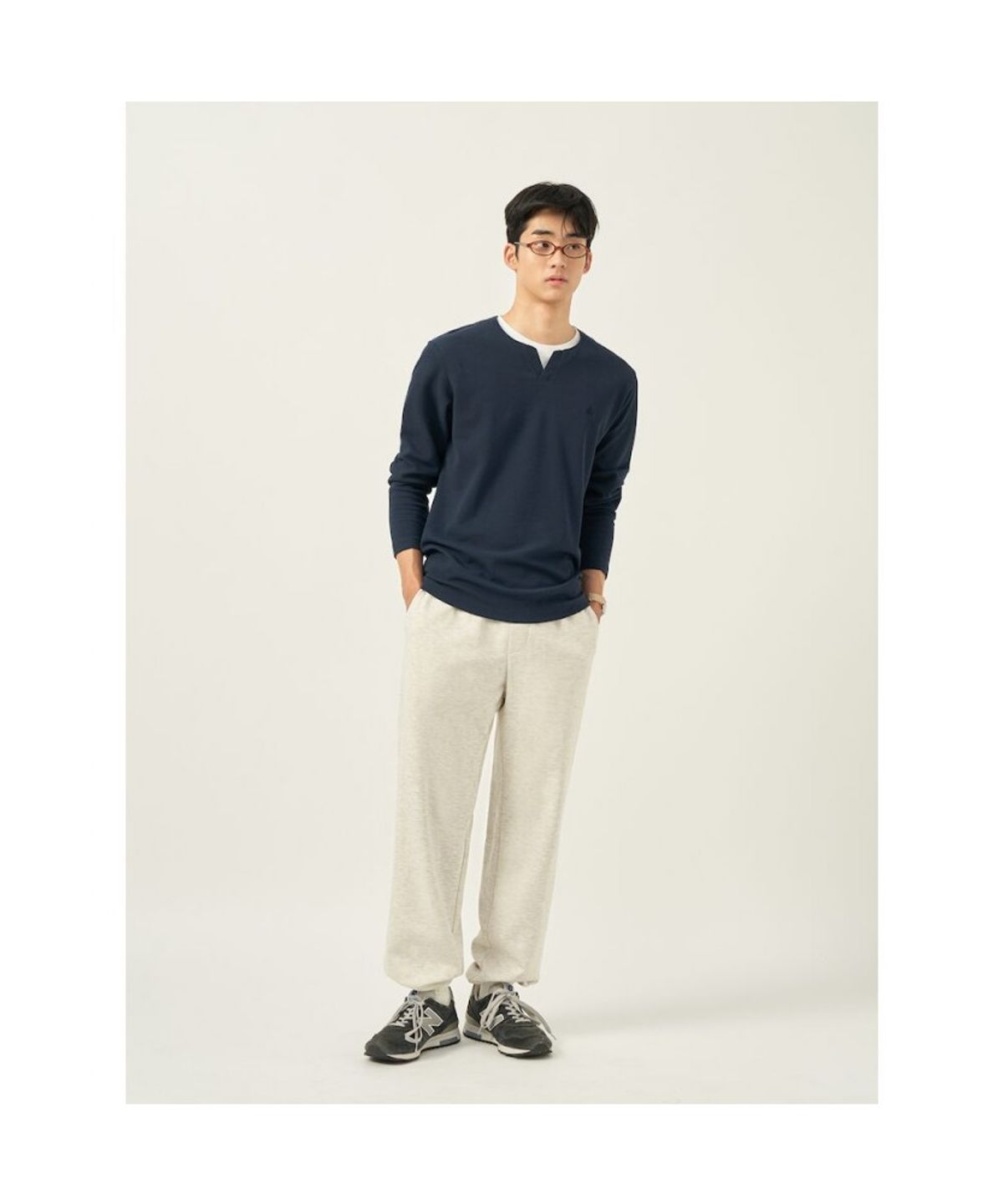 빈폴 멘(BEANPOLE MEN) 컴포트핏 스웨트 팬츠  아이보리
