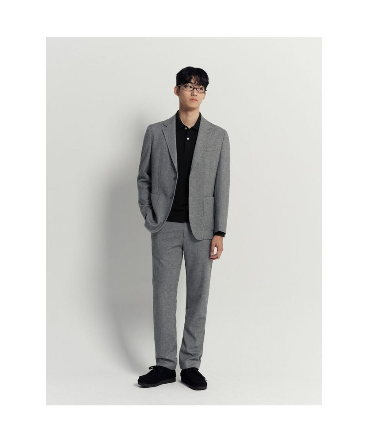 빈폴 멘(BEANPOLE MEN) 홈스펀 스탠다드핏 팬츠  그레이