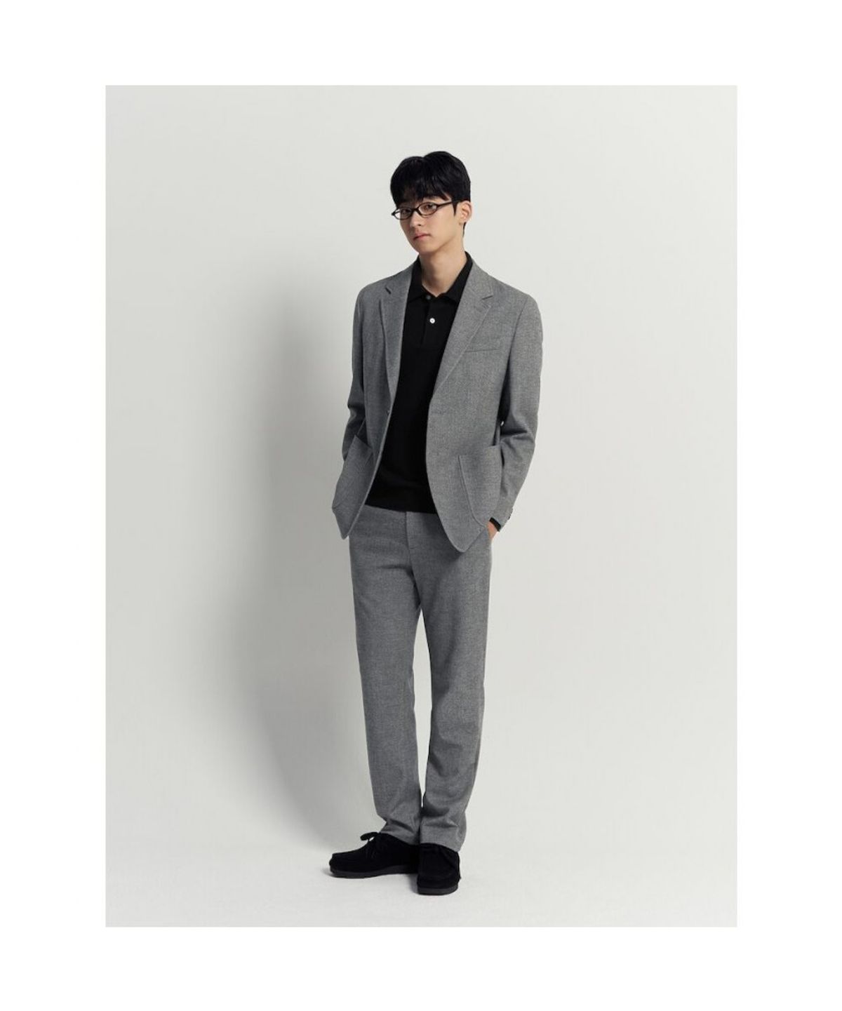 빈폴 멘(BEANPOLE MEN) 홈스펀 스탠다드핏 팬츠  그레이