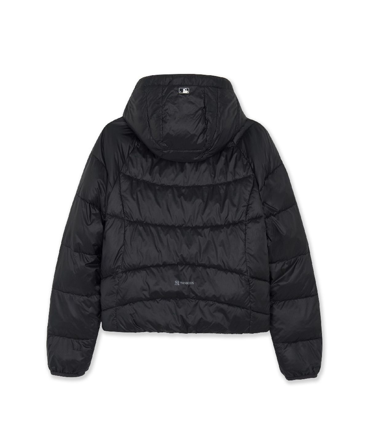 엠엘비(MLB) 여성 경량 후드 커브패딩 NY (Black)