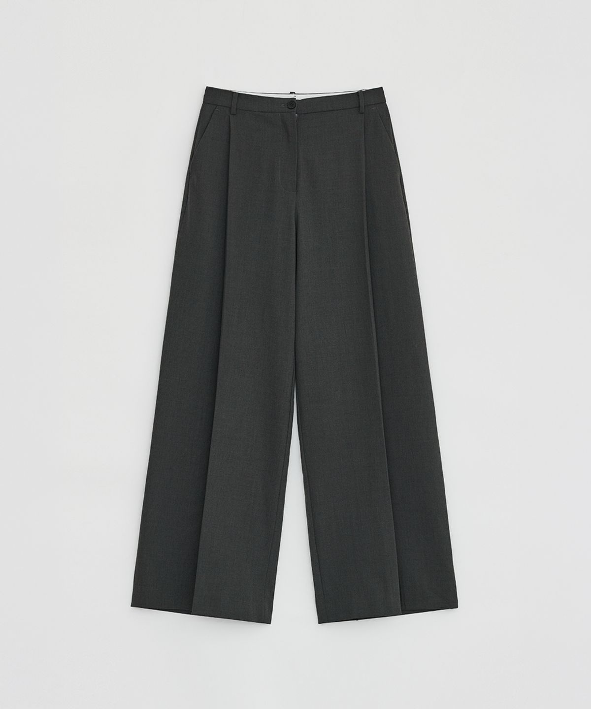 로우타이드(LOW TIDE) TAILORED TUCK PANTS [CHARCOAL]