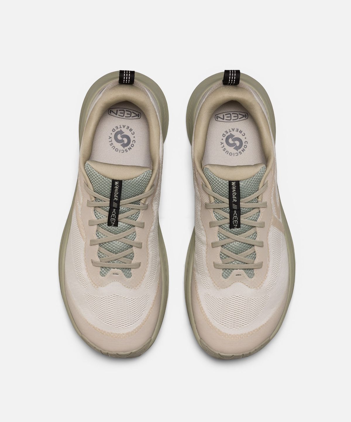 킨(KEEN) WANDER 남성 트레일 러닝화 STAR WHITE/DESERT SAGE