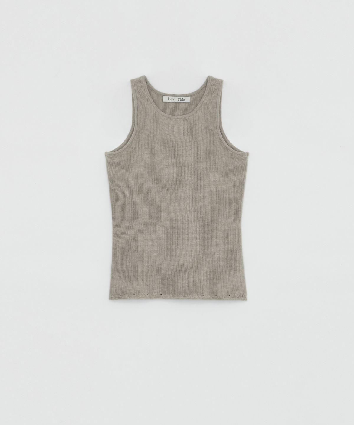 로우타이드(LOW TIDE) SOFT FRAY KNIT SLEEVELESS TOP [OLIVE]