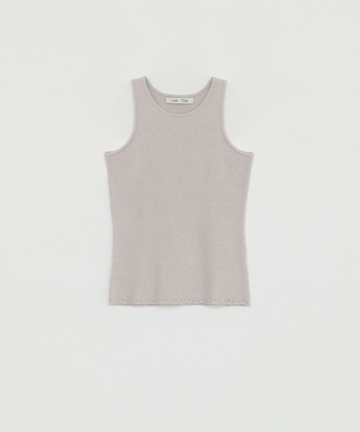 로우타이드(LOW TIDE) SOFT FRAY KNIT SLEEVELESS TOP [LILAC]
