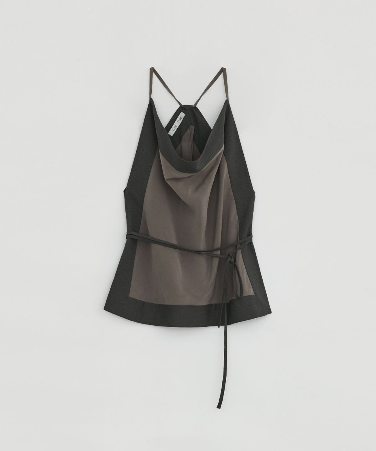 로우타이드(LOW TIDE) FRAME COWL HALTER TOP [MOCHA]