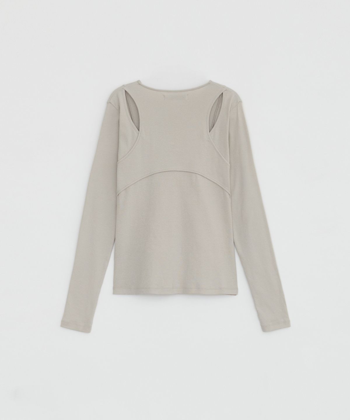 로우타이드(LOW TIDE) BACK SLIT LONG SLEEVE T-SHIRT [OLIVE]