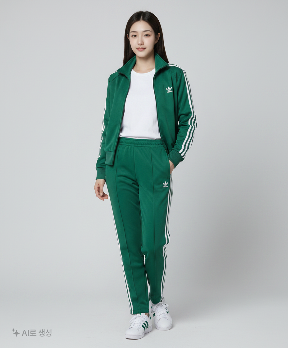 아디다스(ADIDAS) 파이어버드 트랙탑 W - 그린 / IB7404 L