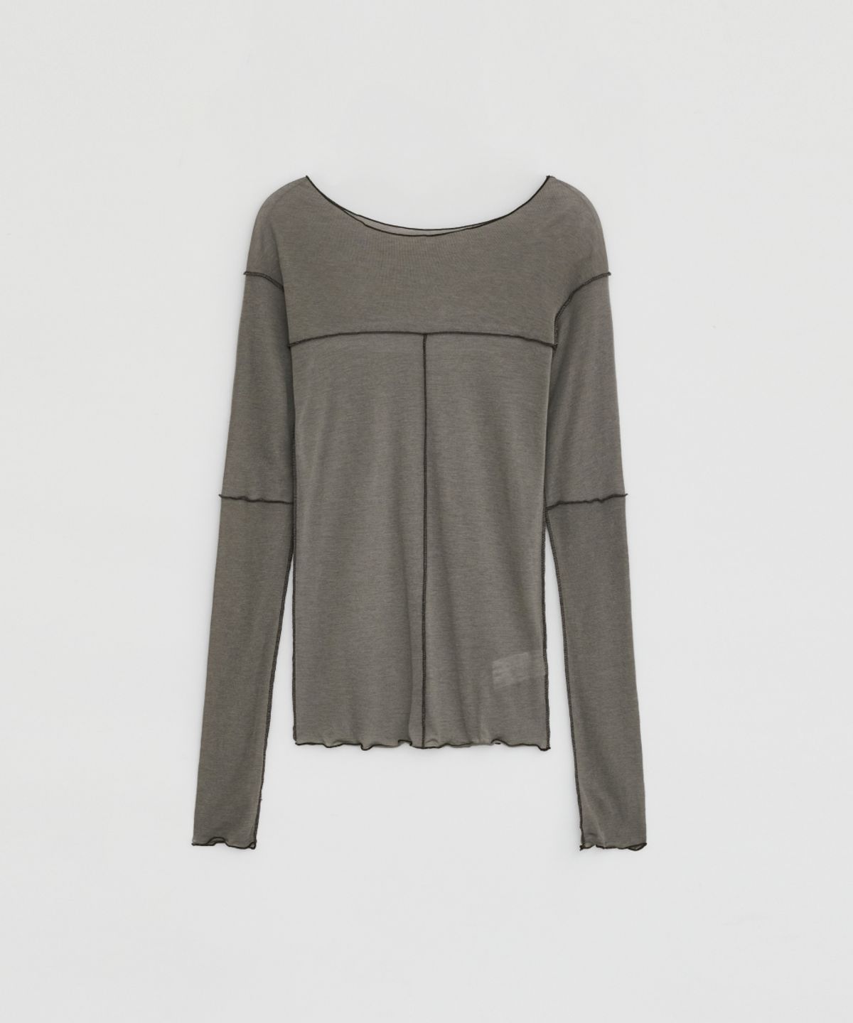 로우타이드(LOW TIDE) SOFT STITCH LINE T-SHIRT [MOCHA]