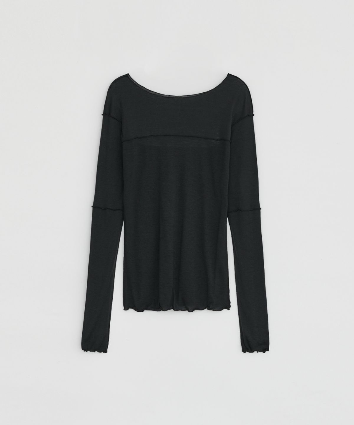 로우타이드(LOW TIDE) SOFT STITCH LINE T-SHIRT [CHARCOAL]