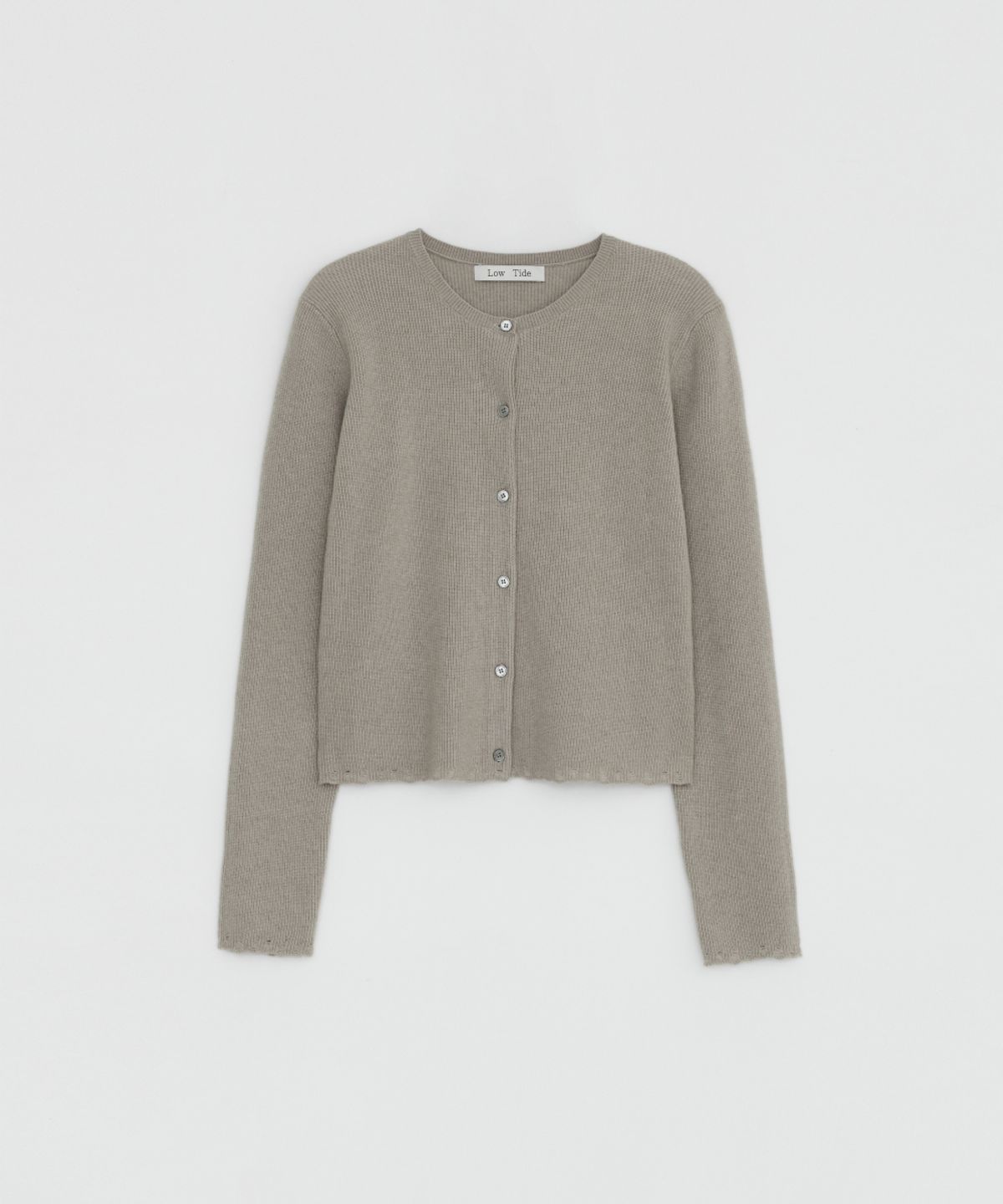 로우타이드(LOW TIDE) SOFT FRAY KNIT CARDIGAN [OLIVE]