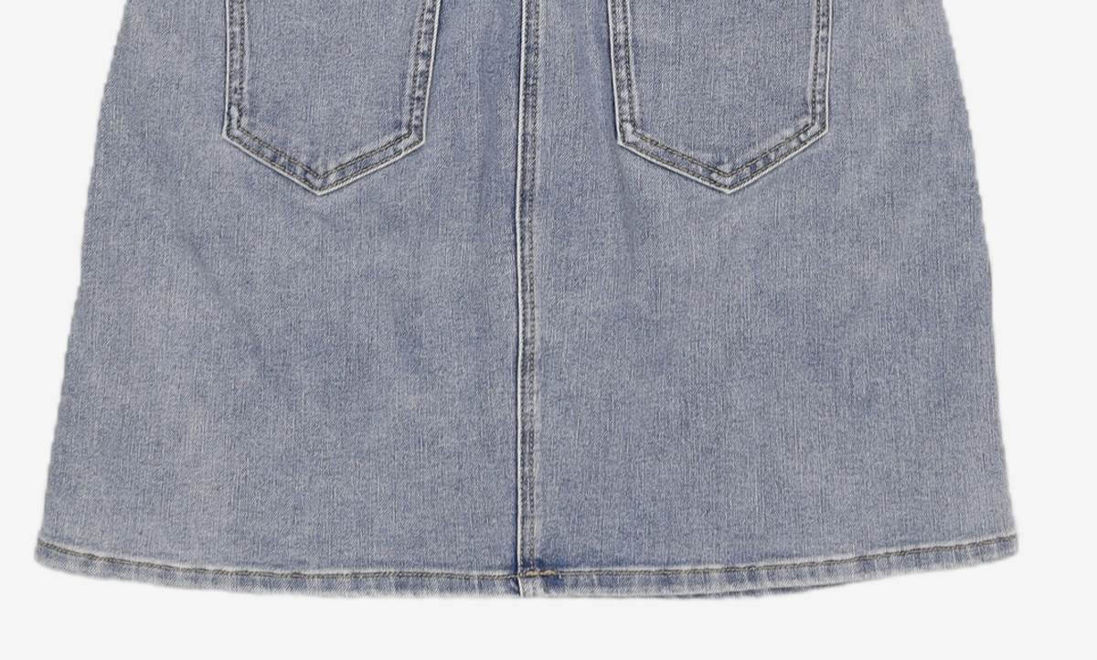 미쏘(MIXXO) 데님 반팔 미니 원피스 OWD433J RE_MIWOWD54QJ L