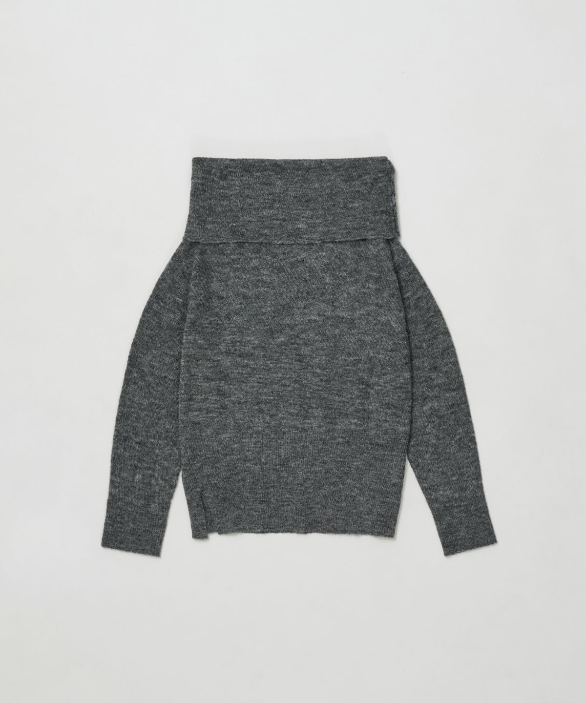 로우타이드(LOW TIDE) RELAXED OFF-SHOULDER KNIT [CHARCOAL]