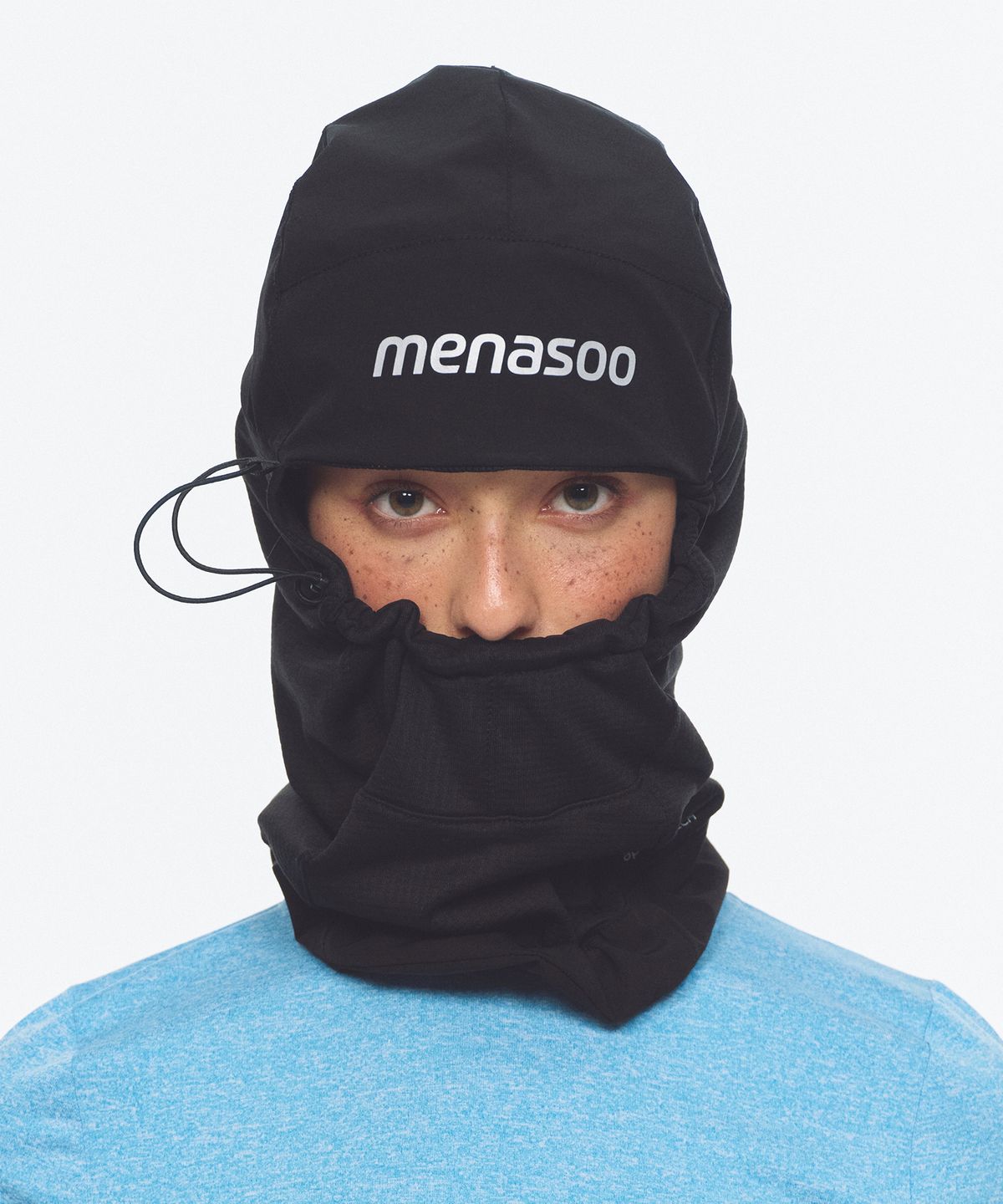 미나수(MENASOO) Fleece Lined Balaclava Neck Warmer_Black