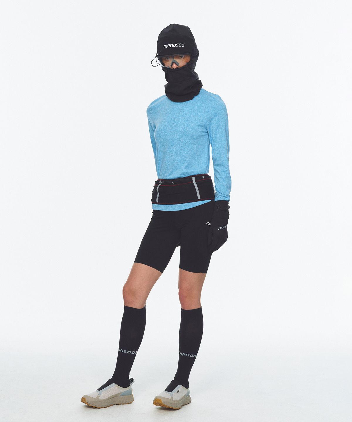 미나수(MENASOO) Fleece Lined Balaclava Neck Warmer_Black
