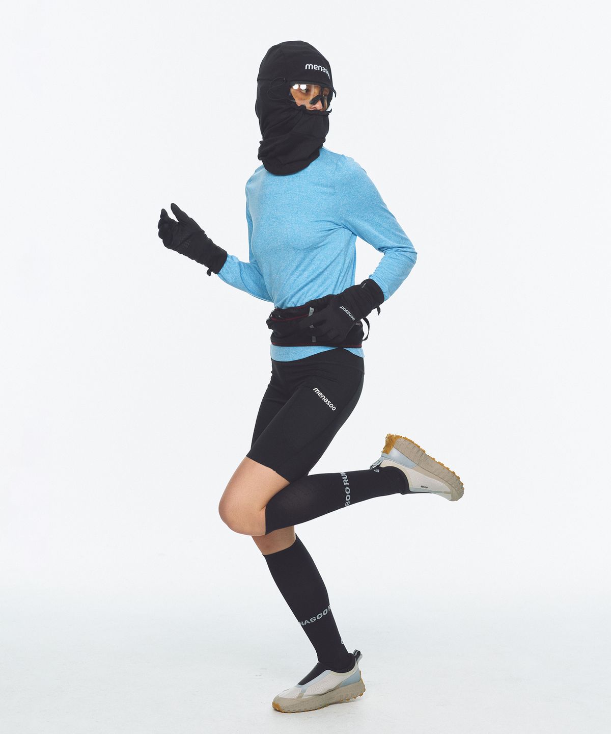 미나수(MENASOO) Fleece Lined Balaclava Neck Warmer_Black