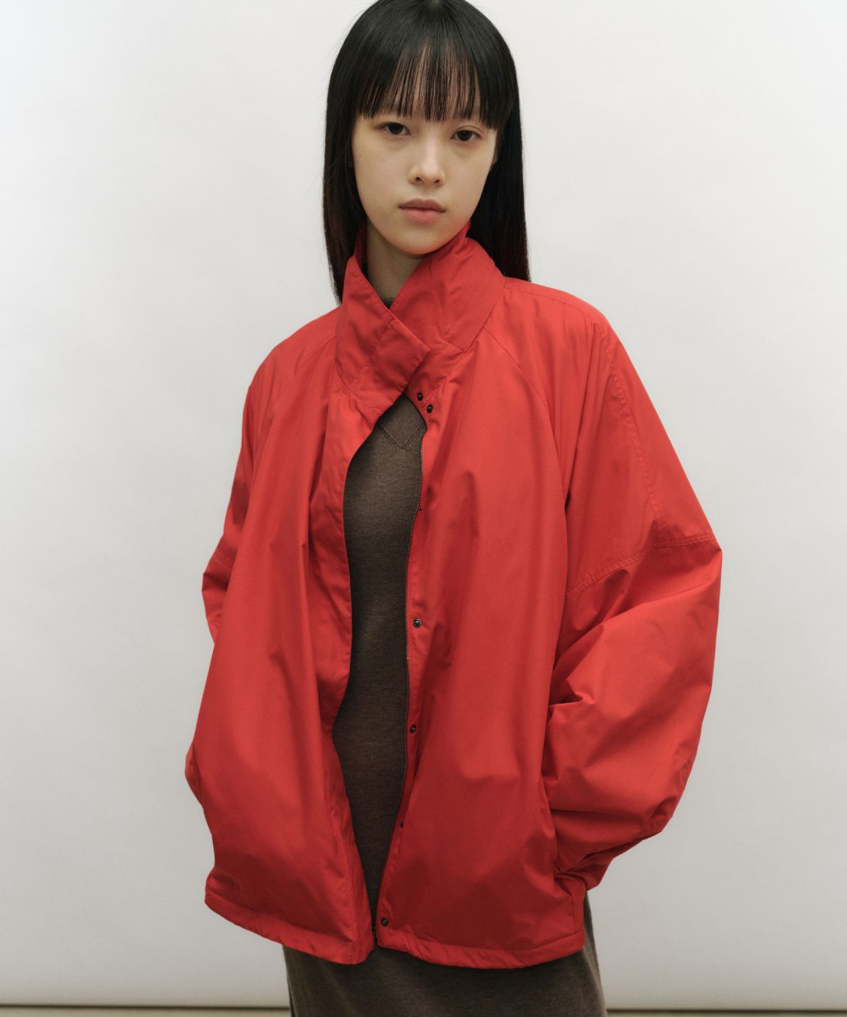 로우타이드(LOW TIDE) ESSENTIAL SOFT BLOUSON JACKET [RED]