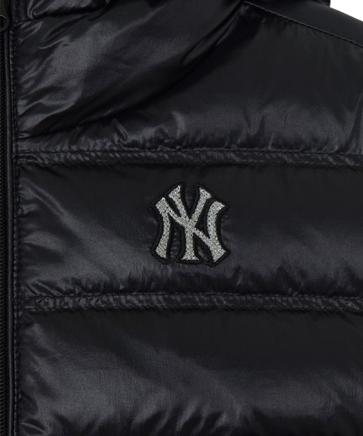 엠엘비 키즈(MLB KIDS) 스트릿 걸즈 리본포인트 유로피안덕 경량다운 NY (Black)