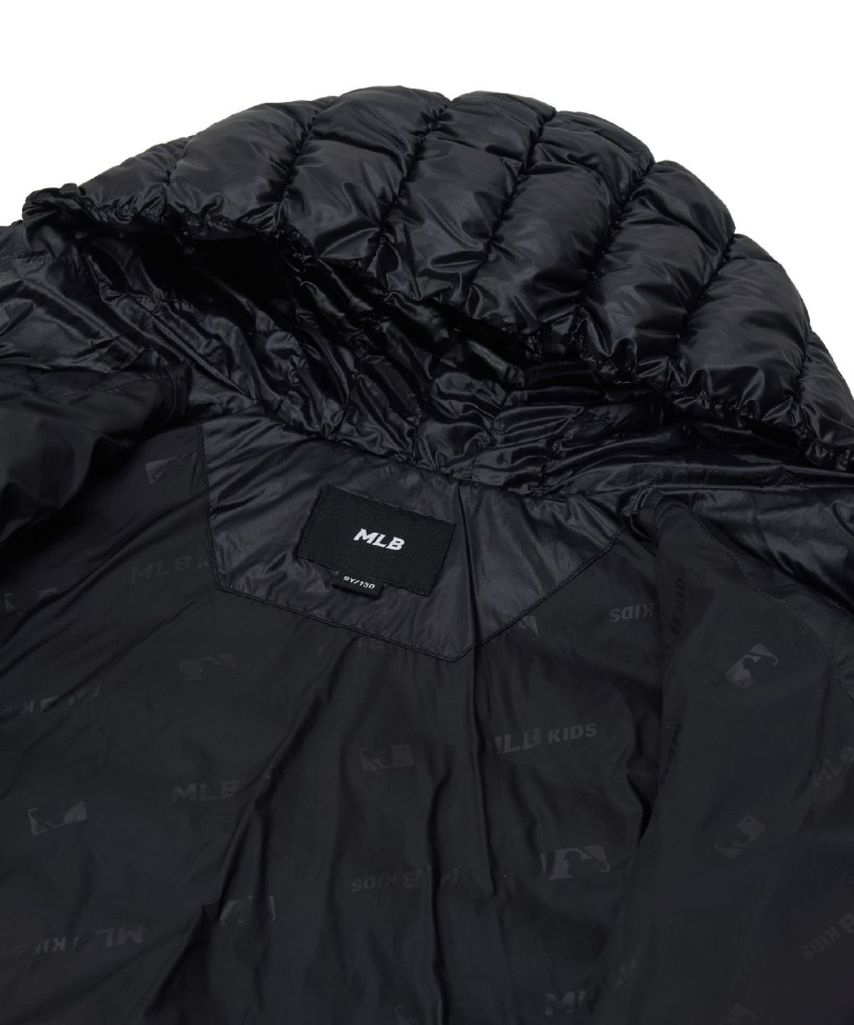 엠엘비 키즈(MLB KIDS) 스트릿 걸즈 리본포인트 유로피안덕 경량다운 NY (Black)