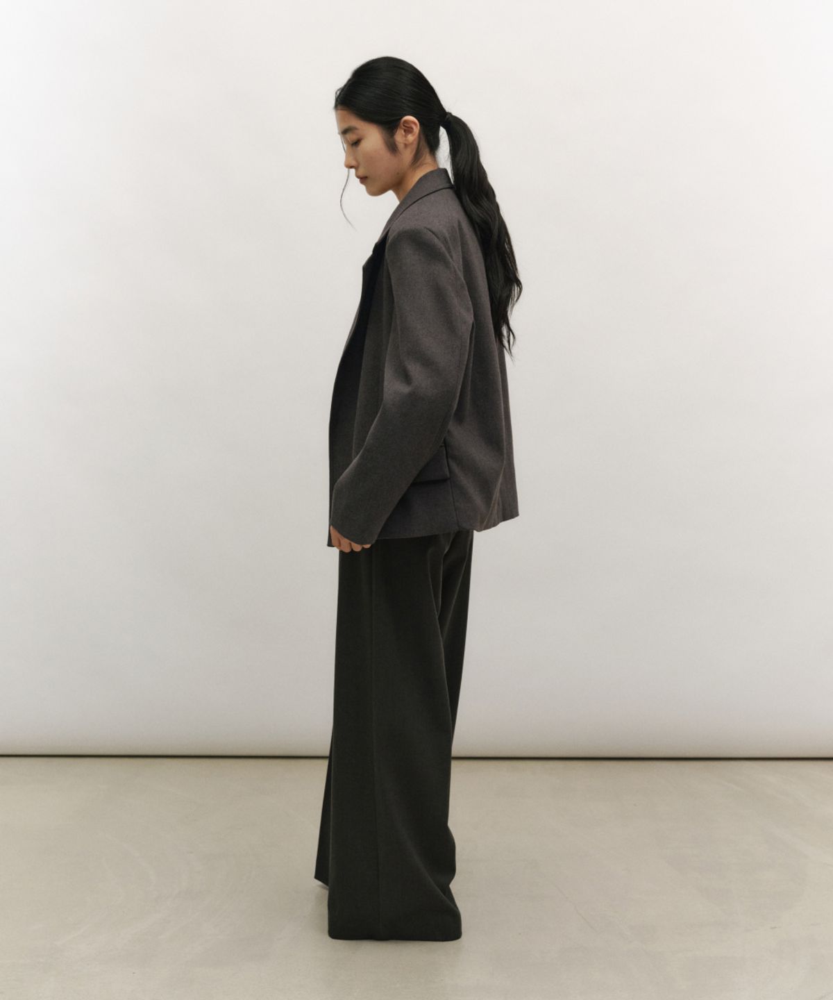 로우타이드(LOW TIDE) MINIMAL TAILORED JACKET [MELANGE GREY]