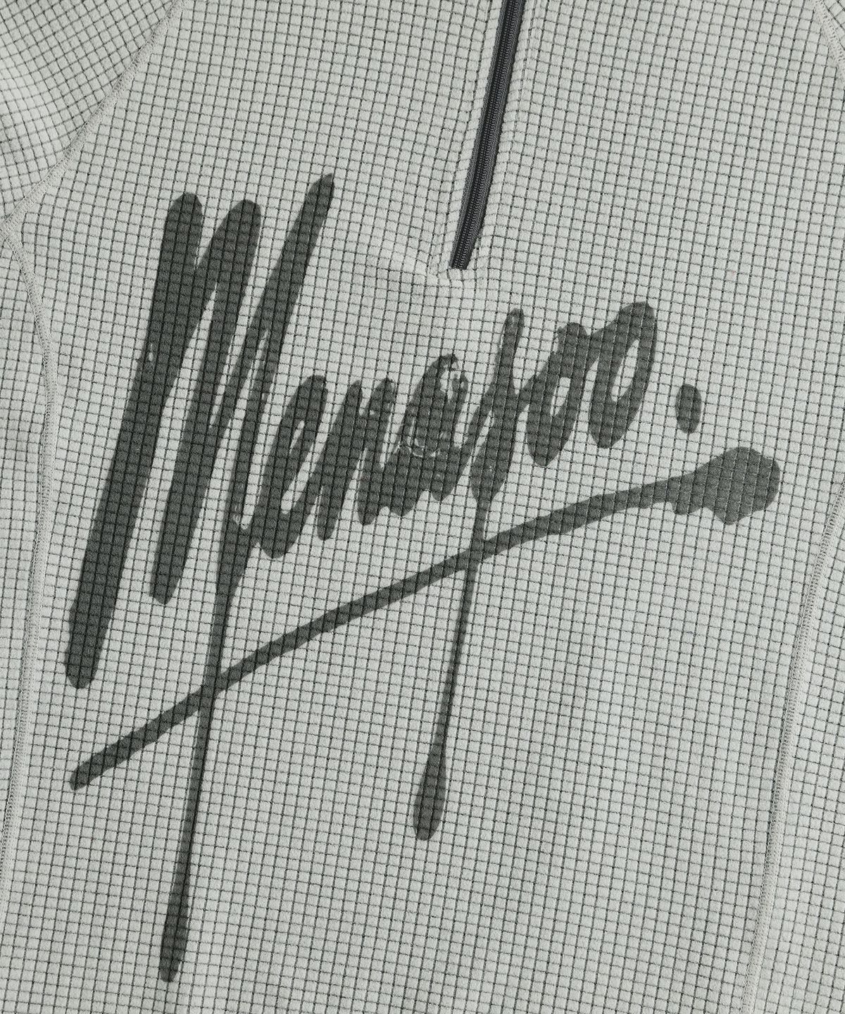 미나수(MENASOO) Neo Curve Waffle Half Zipup_Light Gray