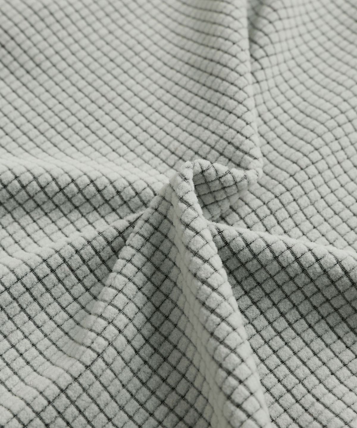 미나수(MENASOO) Neo Curve Waffle Half Zipup_Light Gray
