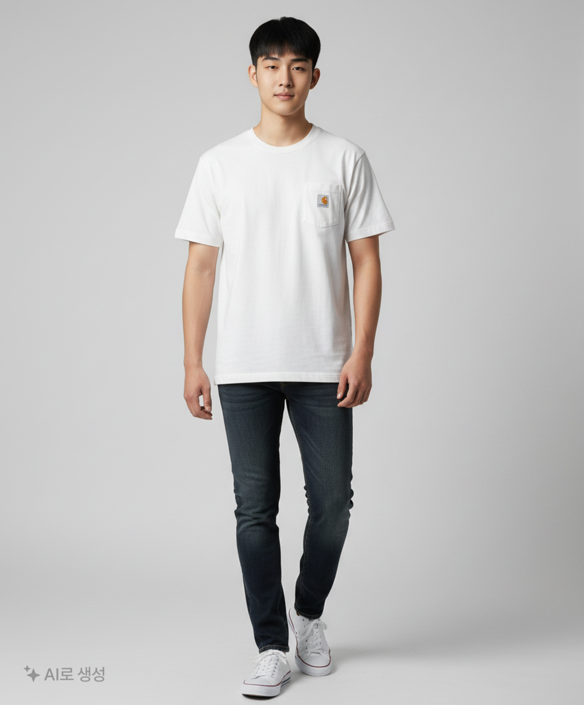 칼하트(CARHARTT) 포켓 반팔티 화이트 K87-WHT M