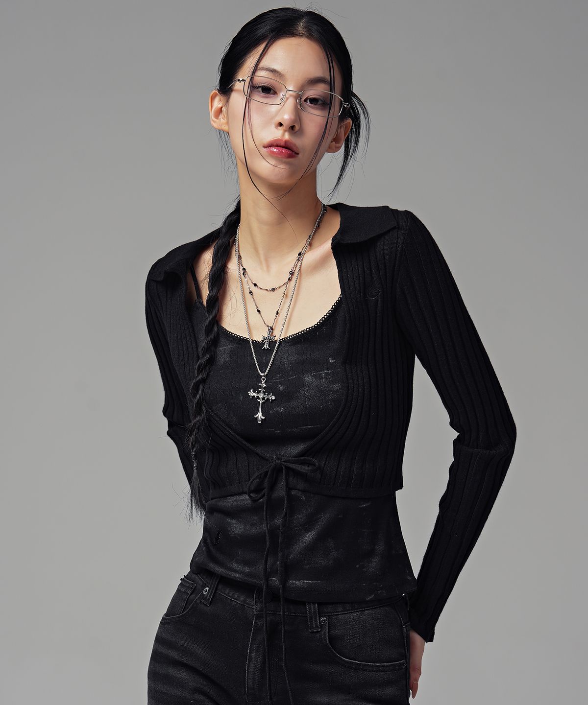 어반드레스(AVANDRESS) Crop String Cardigan - 4COL