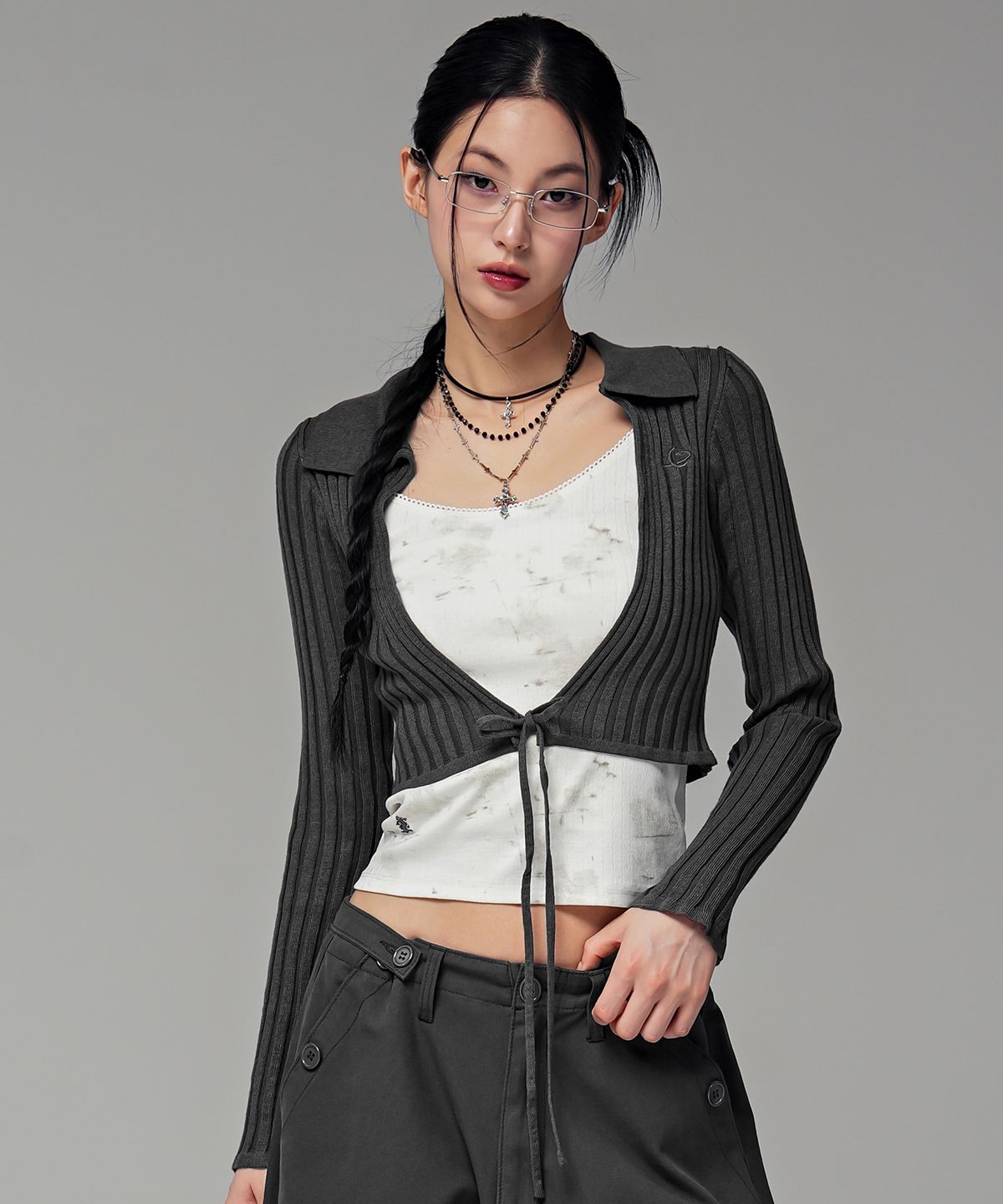 어반드레스(AVANDRESS) Crop String Cardigan - 4COL