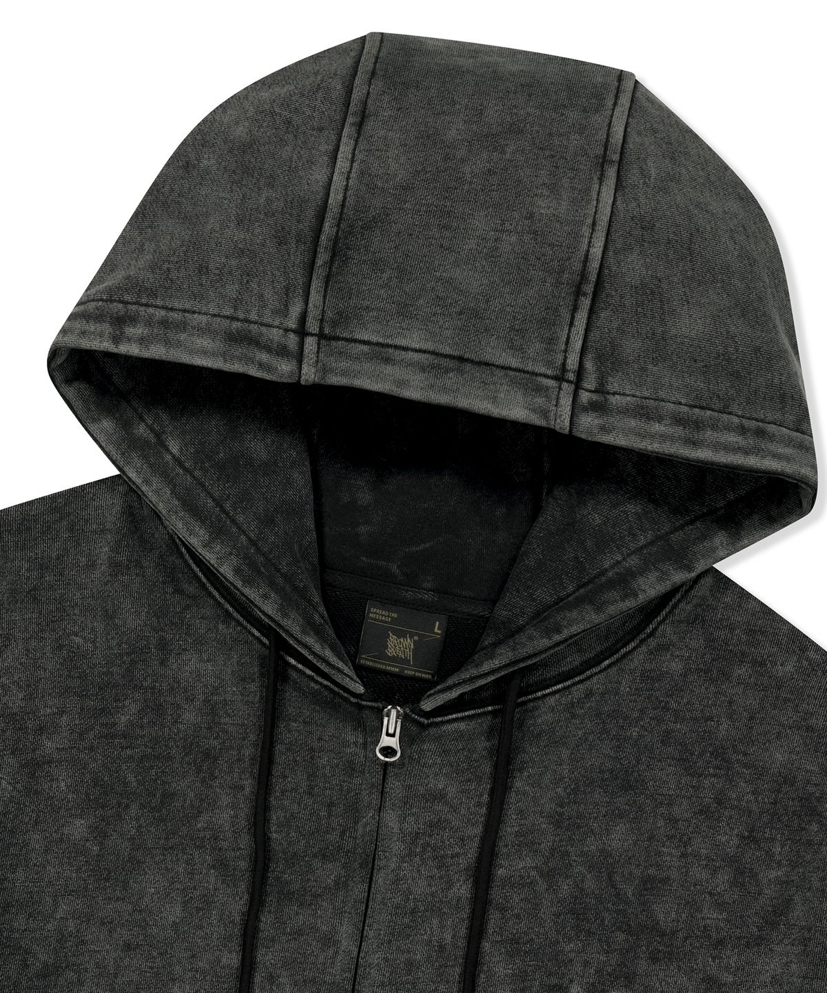 브라운브레스(BROWNBREATH) VINTAGE WASHING TAG HOOD ZIP UP (3colors)