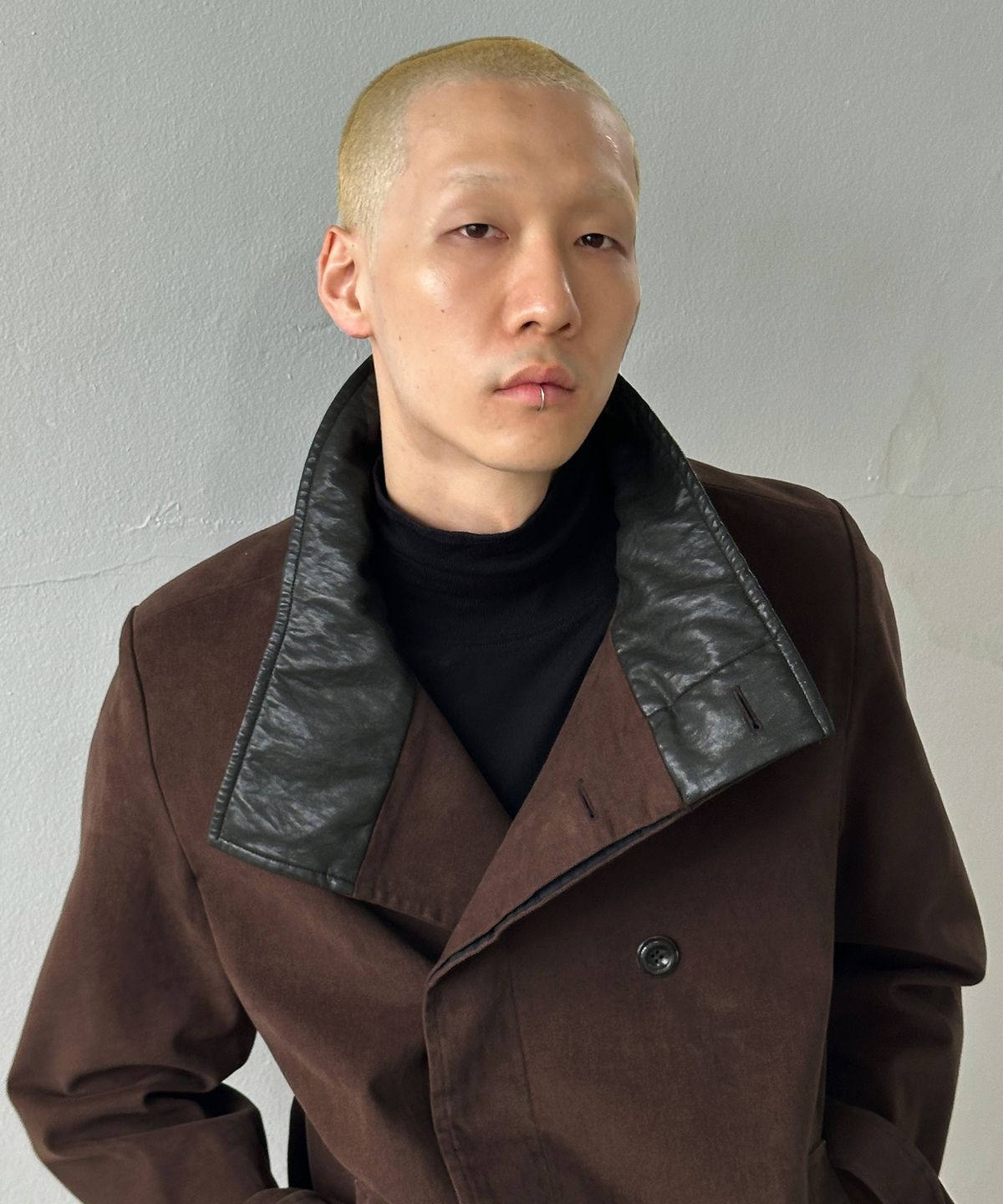 누아클레(NUAKLE) (m) 빈센트 더블 코트_브라운